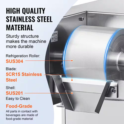 2822 Oz. /24 H Commercial Snowflake Ice Machine Silver Snow Cone Machine Ice Shaver Machine with Touchpad Controls