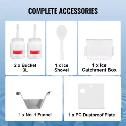 2822 Oz. /24 H Commercial Snowflake Ice Machine Silver Snow Cone Machine Ice Shaver Machine with Touchpad Controls
